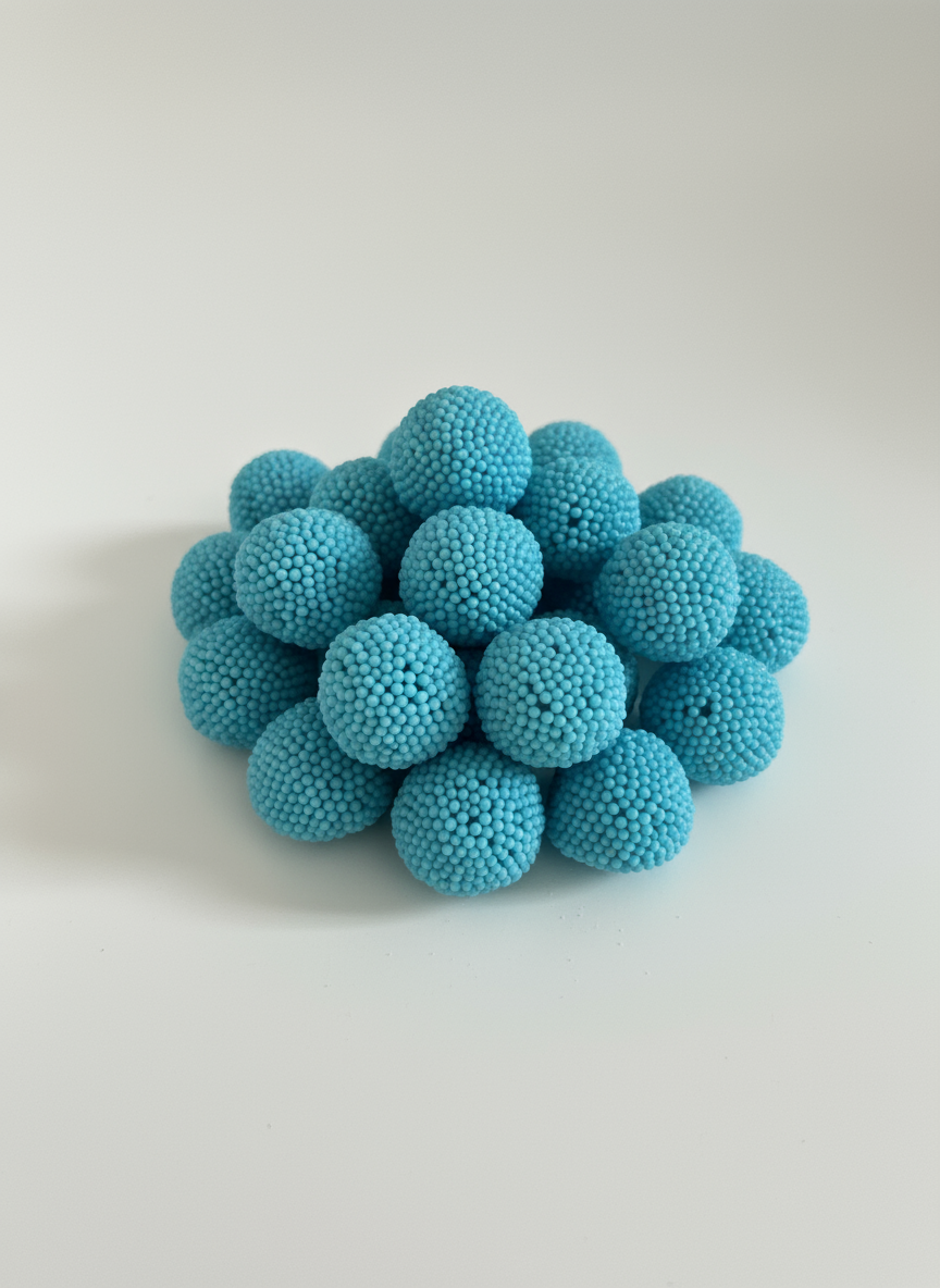 Boules de chewing-gum bleues