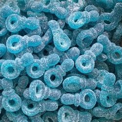 Tétines bleues framboise